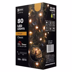 LED-julbelysning 8 meter vit varm VINTAGE RETRO