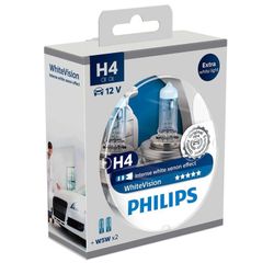 2x Philips Halogenlampa H4 WhiteVision