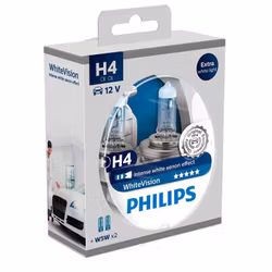 2x Philips Halogenlampa H4 WhiteVision