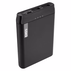 Powerbank EMOS ALPHA Portable 5000 mAh svart + USB-C-kabel