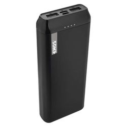 Powerbank EMOS ALPHA Portable 20000 mAh svart + USB-C-kabel
