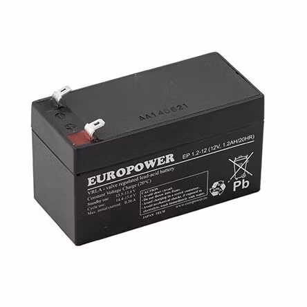 Gel-Batteri AGM Europower 12V 1, 2Ah