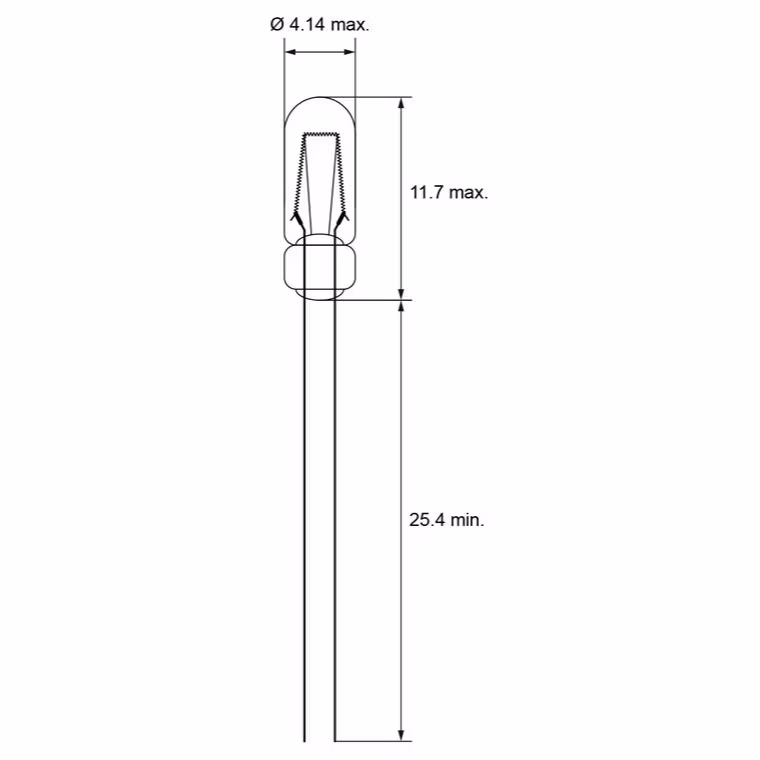 T1¼ mini neonlampa, 0,9 W beskrivning