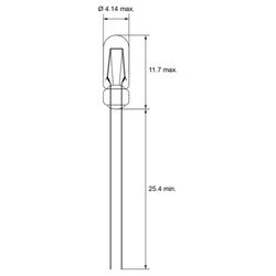 Neonlampa T1¼ mini, 0,9 W