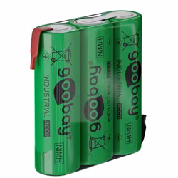Uppladdningsbara batterier 3x AA 2100 mAh med lödfanor typ Z