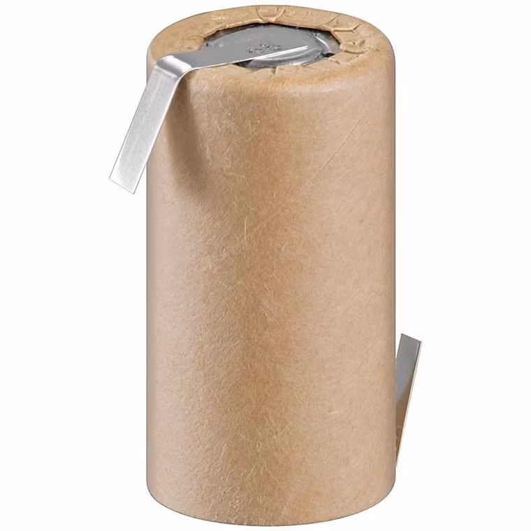 Uppladdningsbart batteri Sub-C, 2000 mAh,  med lödsvans (Z)
