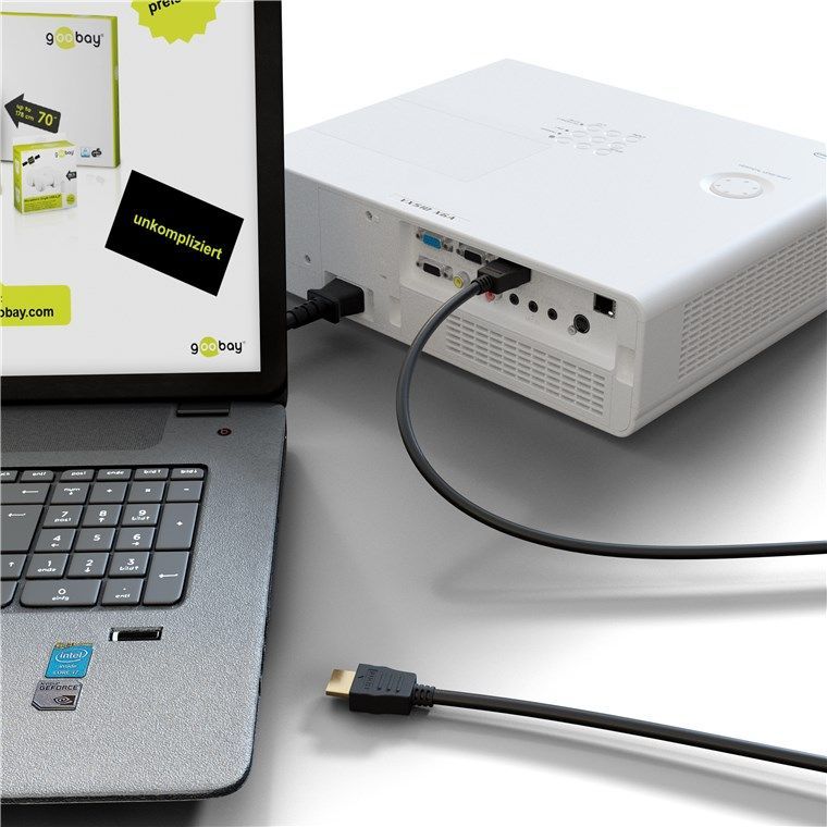 Höghastighets HDMI™-kabel med Ethernet (2 m)