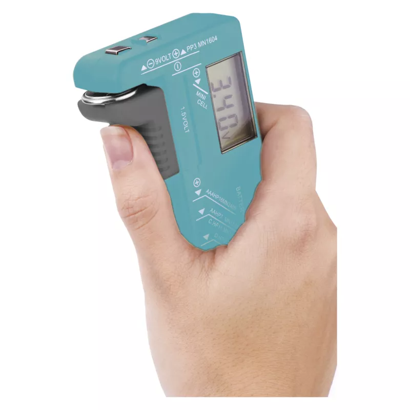 Batteritestare Universal (AA, AAA, C, D, 9V, knapp)