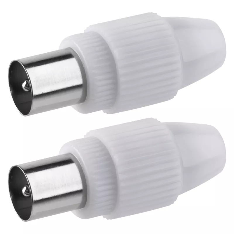 IEC Antennkontakt hane, skruvtyp, direkt, 2 st