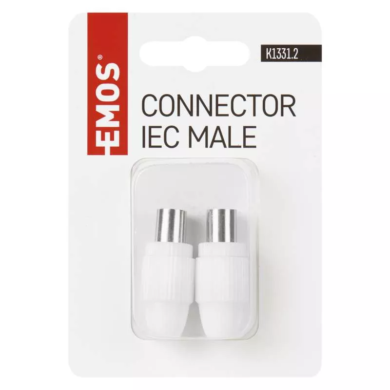IEC Antennkontakt hane, skruvtyp, direkt, 2 st
