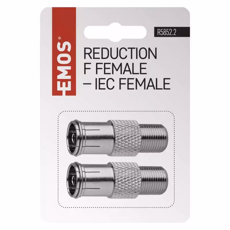 Reduktion F-uttag - IEC-uttag, 2 st