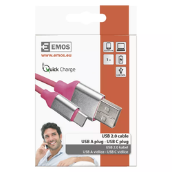 USB 2.0 A till C Kabel 1m Rosa: Idealisk för Laddning och Dataöverföring