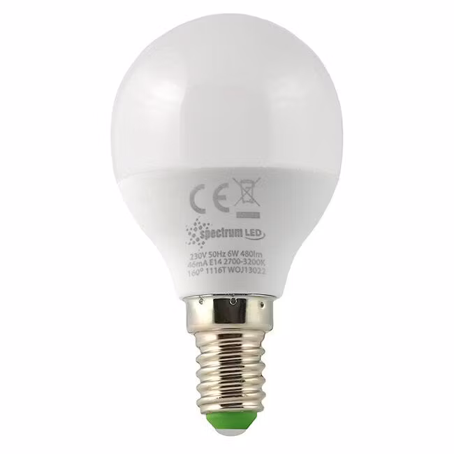 E14 LED-lampa 6W kula Spectrum