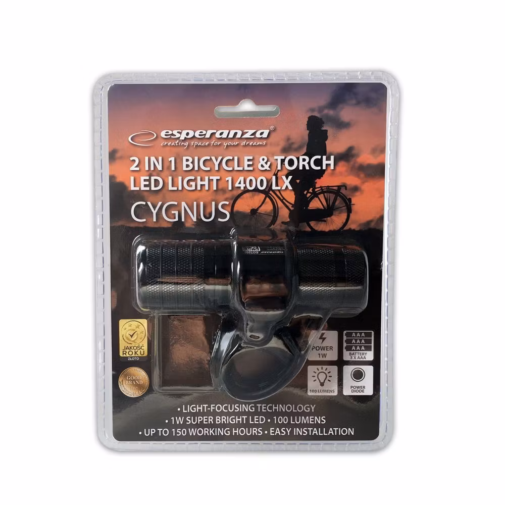 framlampa cykel 2-in-1 LED CYGNUS