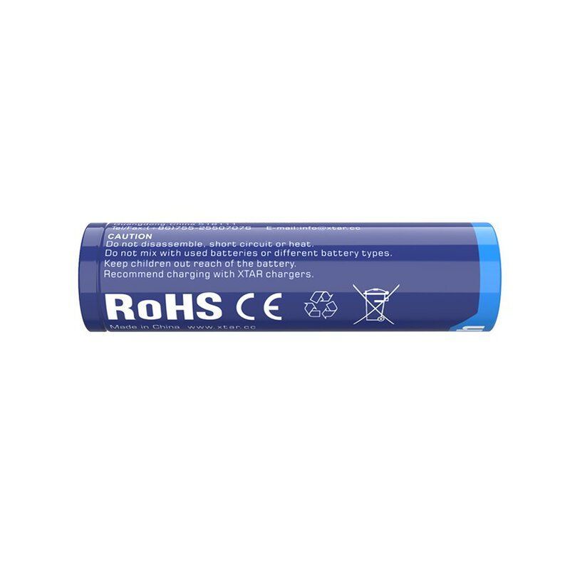 18650 Xtar 3,6V Li-ion 3300mAh, uppladdningsbart med skydd
