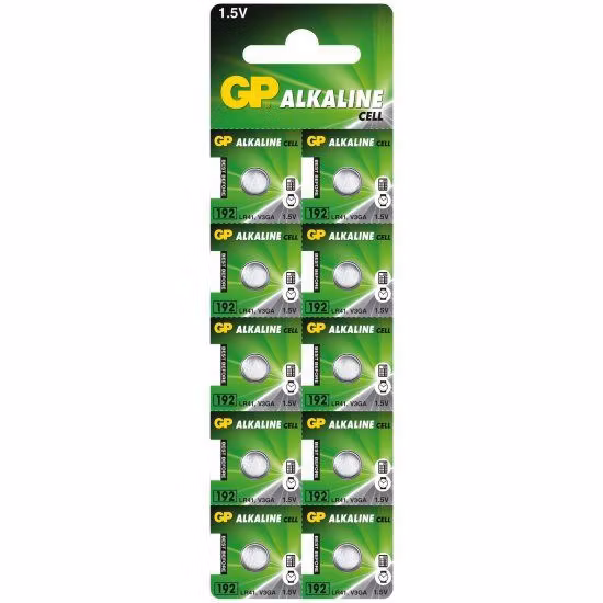 GP G3 / AG3 /  LR41, (10 st) alkaliska batterier