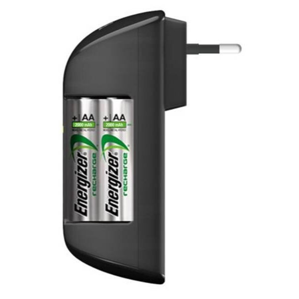 PRO Laddare + 4 x R6/AA 2000 mAh från energizer
