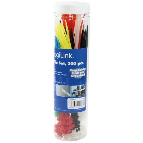 Logilink Buntband 200 st, 3 längder