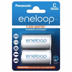 2 st eneloop R14 / C-adapter (från R6 AA till R14)