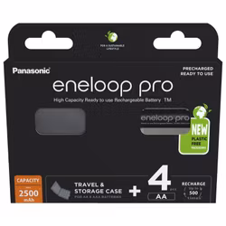 Panasonic Eneloop PRO NEW R6 AA 2500mAh batterier