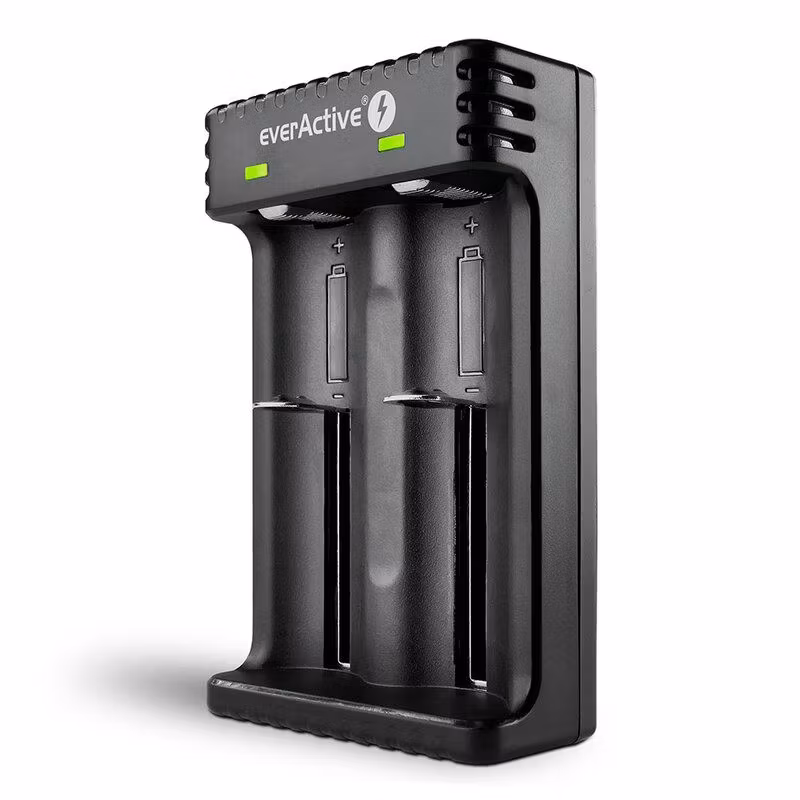 Laddare för Li-ion cylindriska batterier everActive LC-200