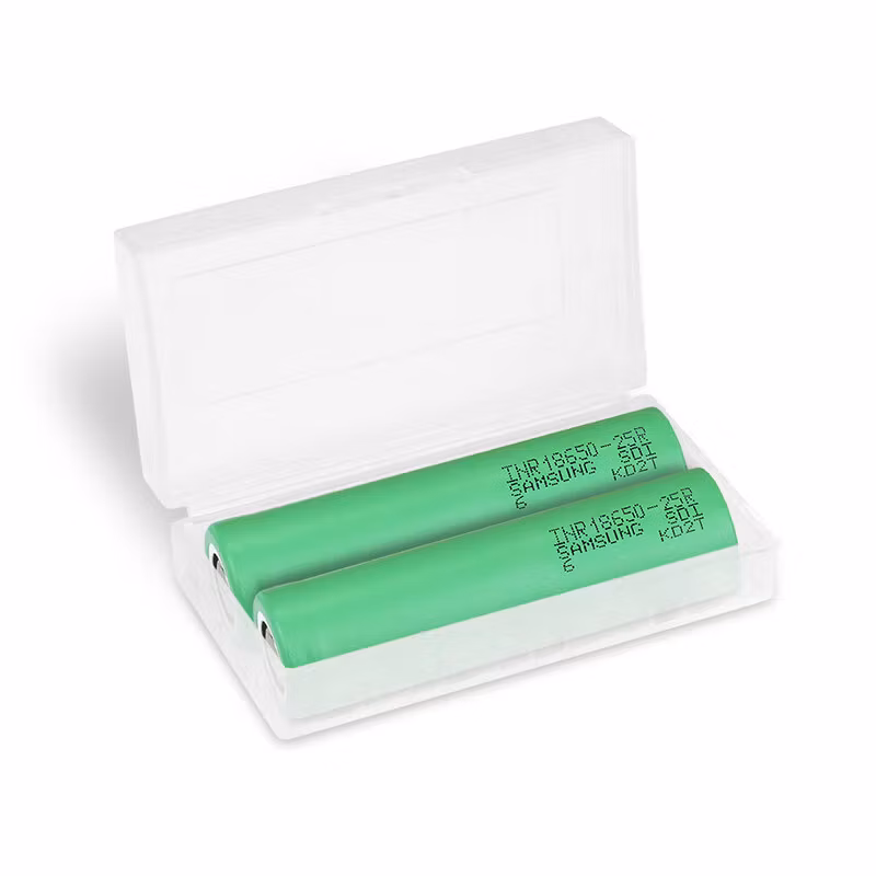 Uppladdningsbart batteri 18650 Li-ion 2500 mAh Samsung INR18650-25R 20A, 2-pack med box