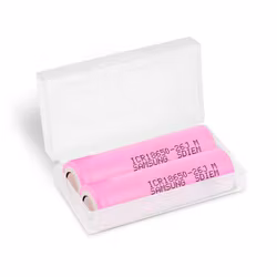 Uppladdningsbara batterier 18650 Li-ion Samsung INR18650-26J 2600mAh, 2-pack med BOX