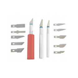 Modelleringskniv, skalpellkniv, set med 13 blad +fodral