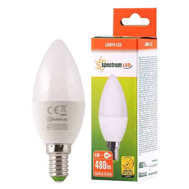 LED-lampa 6W E14 Spectrum