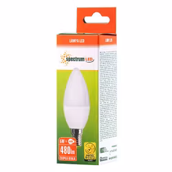 LED-lampa 6W E14 varmvit Spectrum