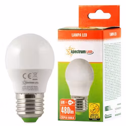 LED-lampa 6W E27 kula Spectrum varmvit