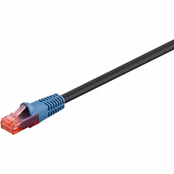 CAT 6 Outdoor Patch-kabel, U/UTP, svart, 20 meter