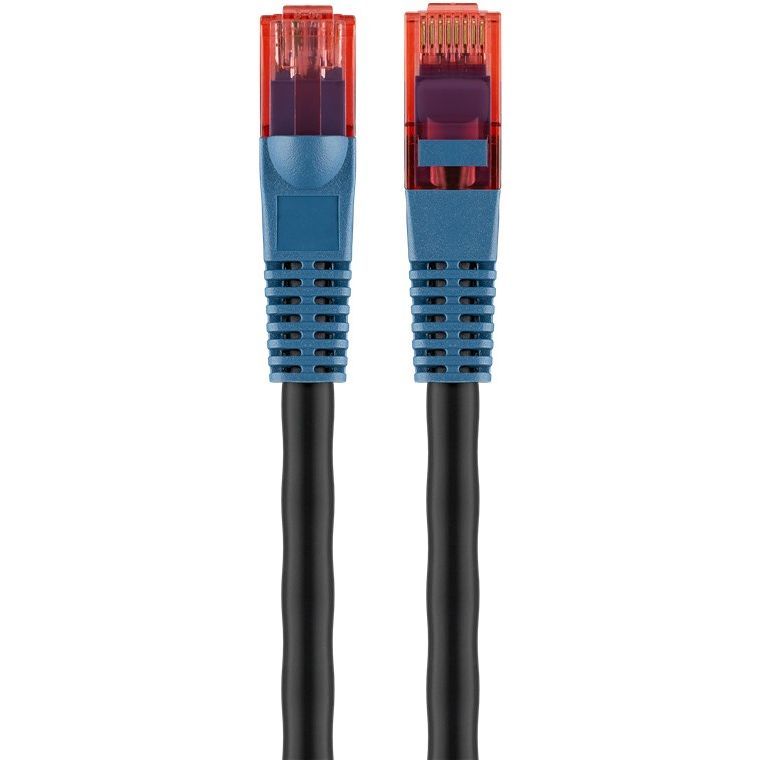 CAT 6 Outdoor Patch-kabel, U/UTP, svart, 20 meter för utomhusbruk