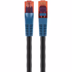 CAT 6 Outdoor Patch-kabel, U/UTP, svart, 20 meter