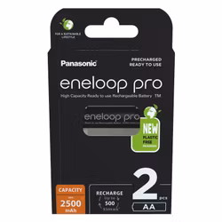 Uppladdningsbara batterier 2 x Panasonic Eneloop PRO R6 / AA 2500mAh