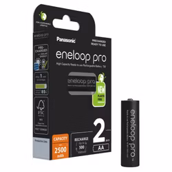 Uppladdningsbara batterier 2 x Panasonic Eneloop PRO R6 / AA 2500mAh