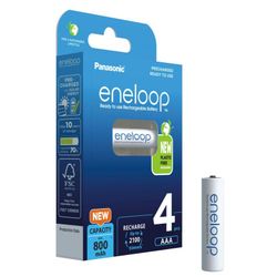 Uppladdningsbara batterier 4 x Panasonic Eneloop R03 / AAA 800mAh, BK-4MCDE