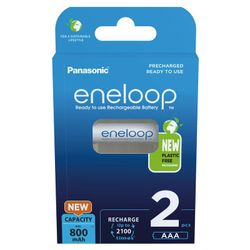 Uppladdningsbara batterier 2 x Panasonic Eneloop R03 AAA 800mAh, BK-4MCDE