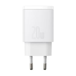 Baseus Compact Snabb USB / USB Typ C Laddare 20W 3A Strömförsörjning Snabbladdning 3.0 vit