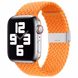 Klockarmband med flätat Orange tygband för Apple Watch Ultra / 8/7/6 / SE / 5/4/3/2 (49 mm / 45 mm / 44 mm / 42 mm)