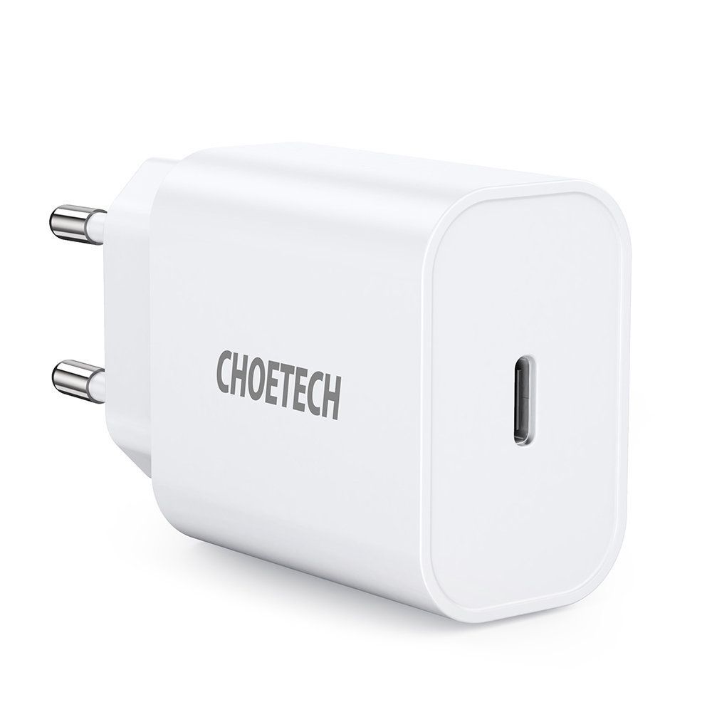 Choetech USB väggladdare Typ C PD 20W vit