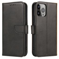 iPhone 14 Pro Max Plånboksfodral Elegant Magnet - Svart