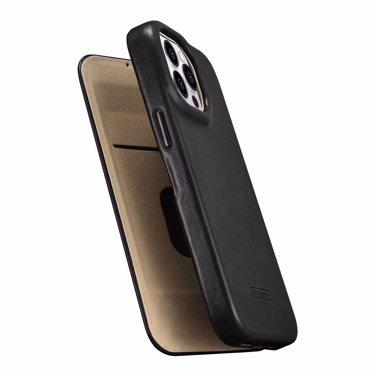 iPhone 14 Pro Max iCarer CE Oil Wax Premium Leather Folio Case Läderfodral