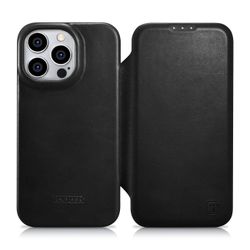 iPhone 14 Pro Max iCarer CE Oil Wax Premium Leather Folio Case Läderfodral