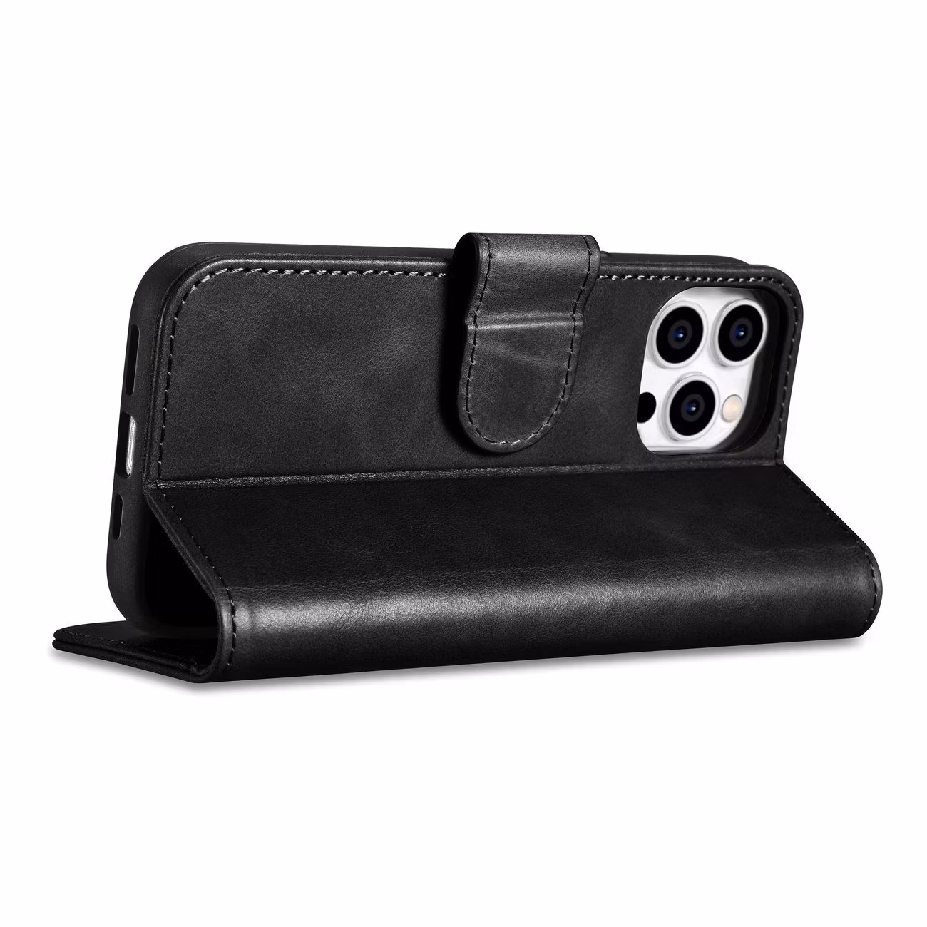 ICarer iPhone 14 Pro Max Plånboksfodral 2in1 Äkta Läder Anti-RFID - Svart bild8