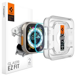 Apple Watch ULTRA (49 MM) Härdat Glas Spigen GLAS.TR "EZ FIT" 2-pack CLEAR