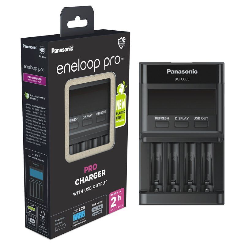 Batteriladdare Panasonic Eneloop BQ-CC65 EKO