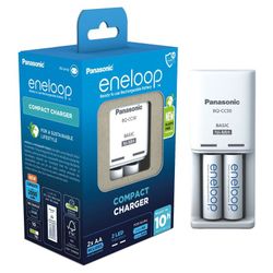 Batteriladdare Panasonic Eneloop BQ-CC50 + 2 x R6/AA Eneloop 2000mAh BK-3MCDE