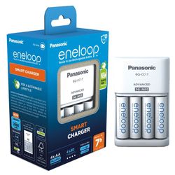 Batteriladdare Panasonic Eneloop BQ-CC17 + 4 x R6/AA Eneloop 2000mAh BK-3MCDE