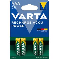 Uppladdningsbara batterier 4 x Varta Ready2use R03 AAA Ni-MH 800 mAh
